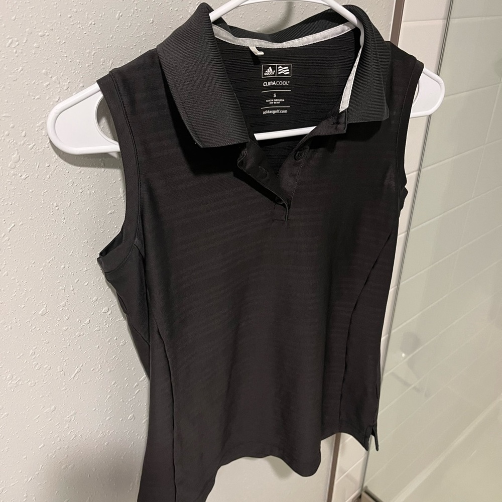 Adidas Climacool Women’s Sleeveless Black Golf Shirt - Size Small